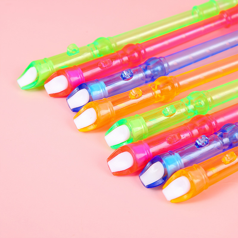 Creative candy-colored transparent small flutes, children's mini vertical flutes, wholesale of small gifts from street stalls Specification drawing