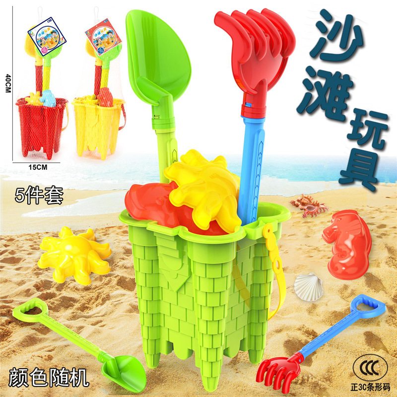 Free shipping: Beach boat bucket shovel set, children's water play and sand digging tool cart, baby's beach stall toys Application Scenario