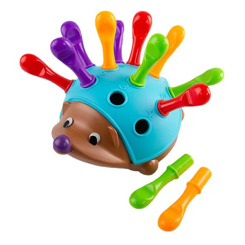 Little Hedgehog baby early education, color and number recognition, baby concentration, movement training, building little hedgehog toys Item Picture