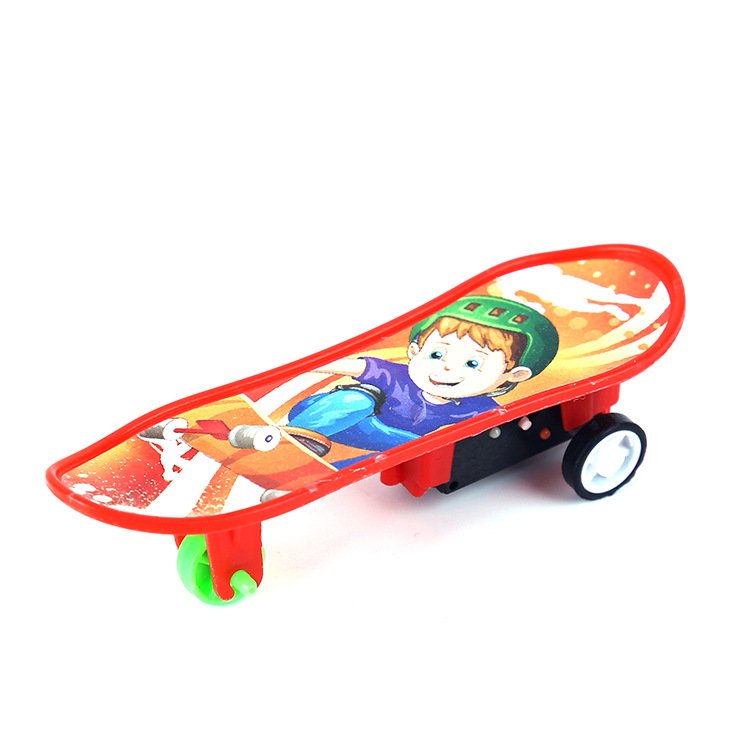 Wholesale of children's rebound scooters, cartoon skateboards, plastic small toys, kindergarten toys, prizes, skateboard models Item Picture