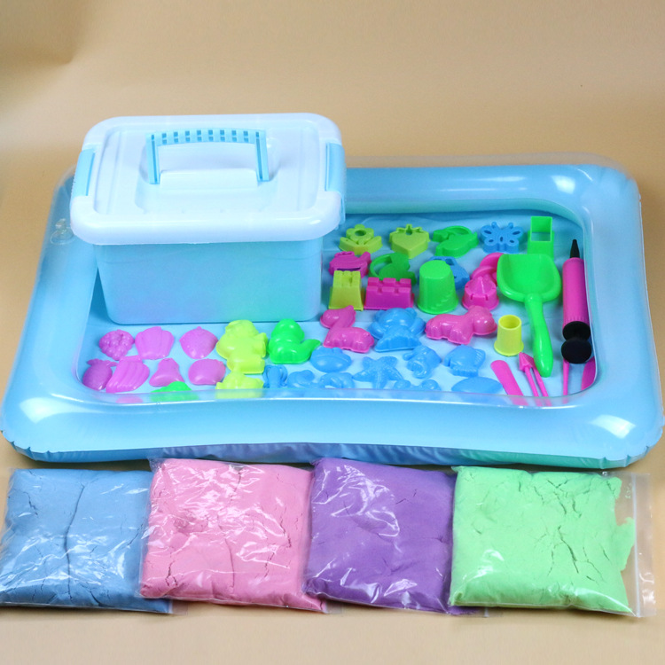 Source factory Children's diy clay space toys Sand set, four-color sand and clay set, plasticine full figure