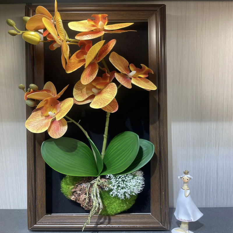 High-quality borosilicate glass balls from Yiwu, including decorative flowers. Fresh home decor items. A photo frame of Phalaenopsis Specification image