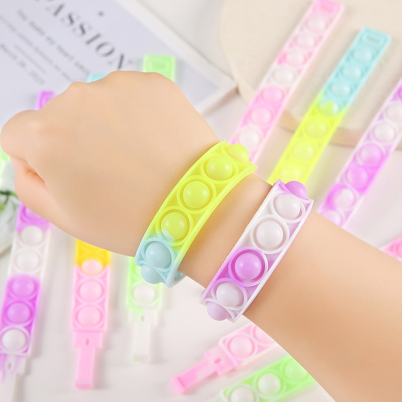 Rat Killer Pioneer Wristband, Finger Bubble Press Fun Silicone Stress-relieving Wristband, Stress-relieving Wristband, Rainbow Wristband Specification drawing