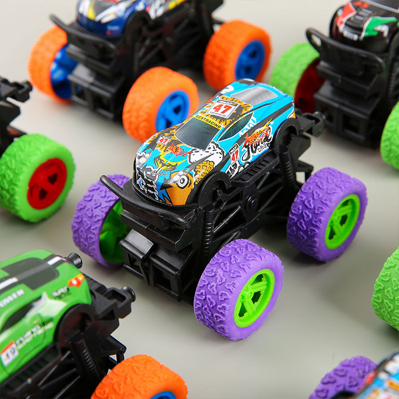 Children's toys, four-wheel drive inertial stunt off-road vehicles, boys' toy cars, alloy car models, street toy wholesale full figure