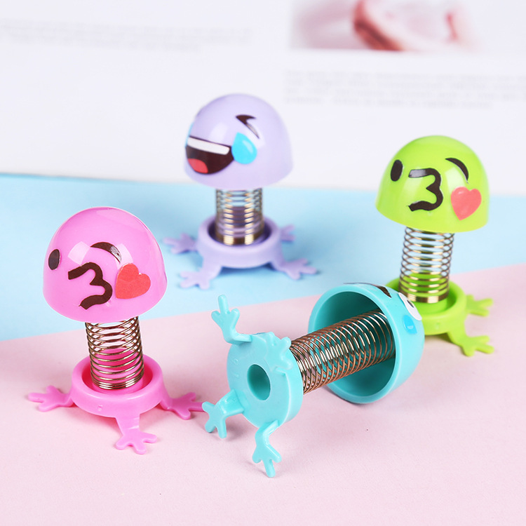 Creative desktop educational parent-child toys mini assembly Spring figure cartoon expression figurine Gashapon wechat business scan code full figure