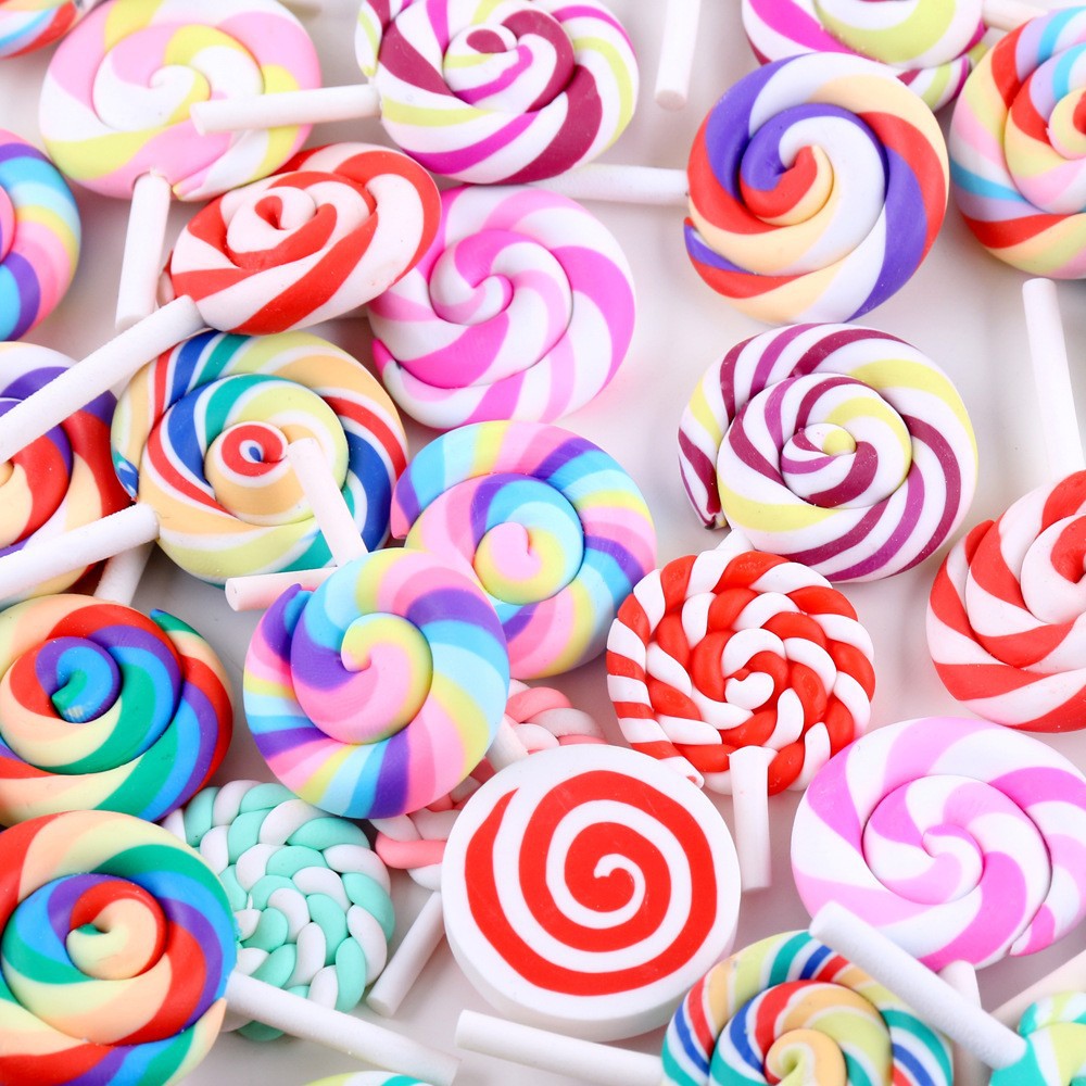 Lollipop, soft clay, cream glue, mobile phone case, diy resin jewelry accessories, hair clips, hair ornaments, hair tie materials Specification drawing