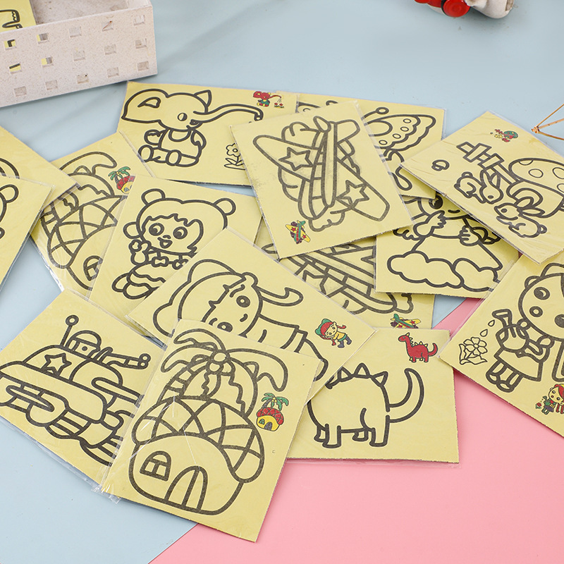Children's sand painting set: diy handmade creative colored sand for boys and girls to make cartoon and educational gifts for kindergartens Application Scenario