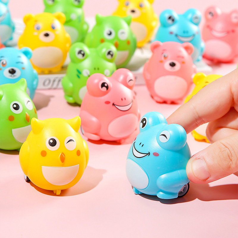 Creative cartoon cars, toy cars, and children's durable and resilient animal baby educational toy cars are selling well at street stalls Specification drawing