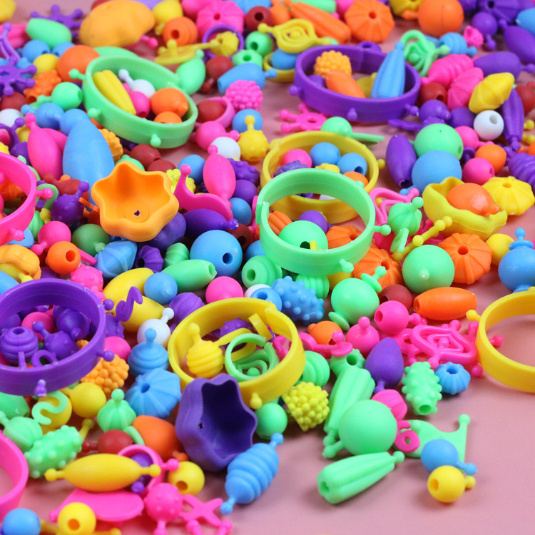 Source factory cordless Pop 500-piece set toys DIY handcrafted beaded plastic beaded girls' toys details Picture