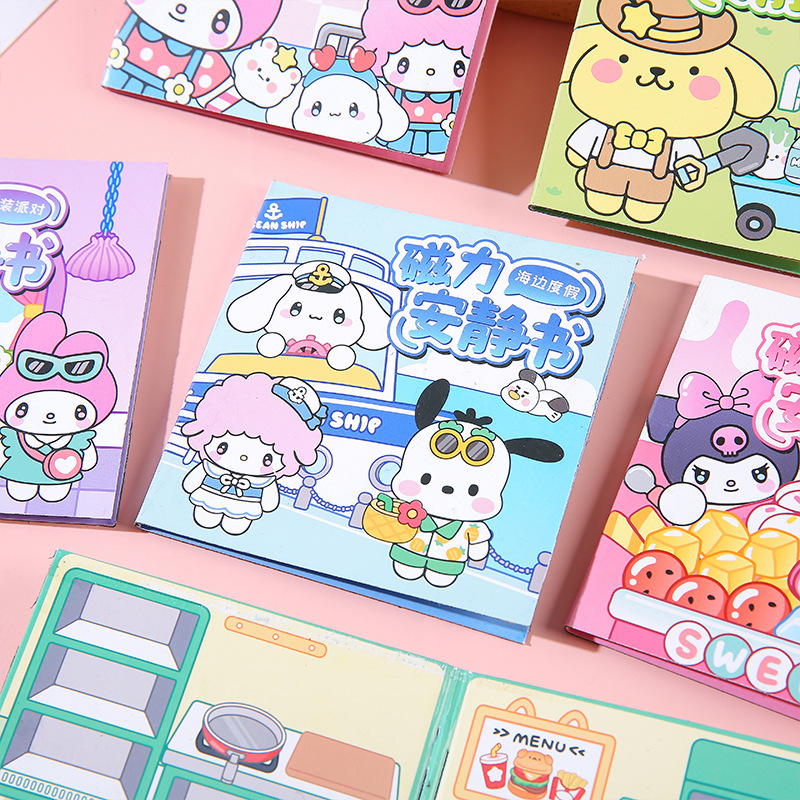 Wholesale of the popular magnetic quiet book for children's diy DIY, no need for cutting, thickened magnetic suction quiet book details Picture