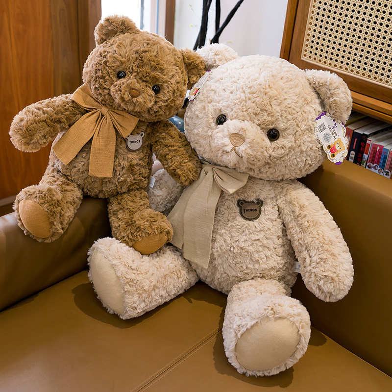 Wholesale of cross-border cute teddy bear soothing dolls, plush toys, children's birthday gifts, and women's sleeping pillows full figure