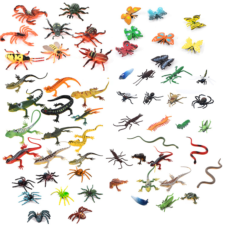 Simulation animal model baby early education cognitive learning toys, ins cross-border new product insect mold bag wholesale Item Picture