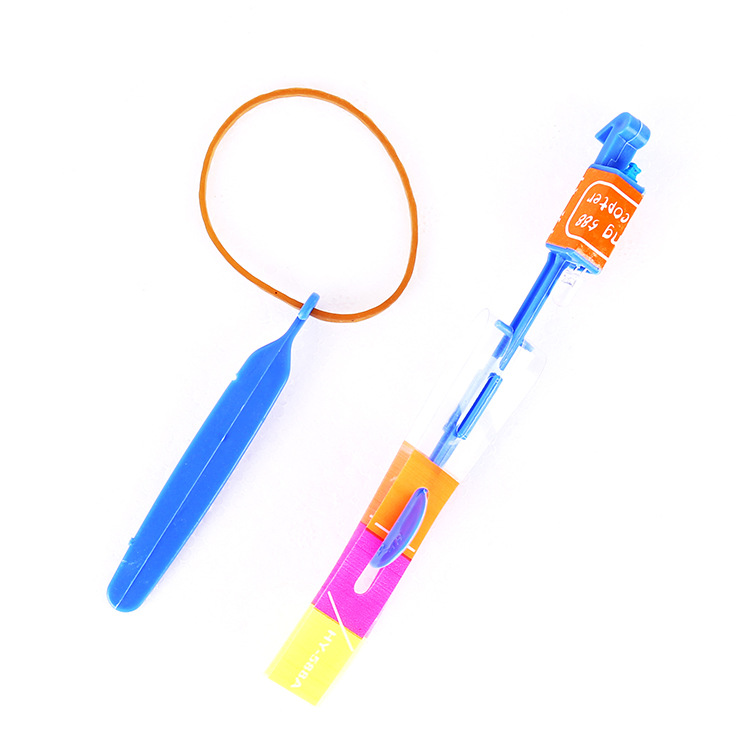 Wholesale of led light-up small flying arrows, flashing bamboo dragonflies, catapult flying rockets and children's light-up toys that are selling well at street stalls Item Picture