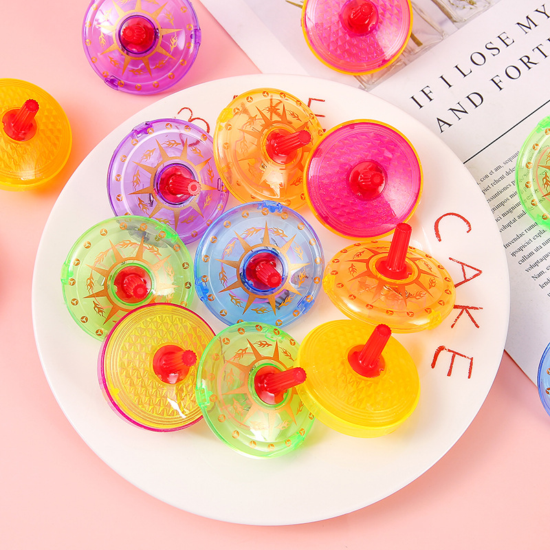 Luminous gyroscope small toys, popular night market street stalls, outdoor small gifts, outdoor creative spring toys and gifts wholesale full figure