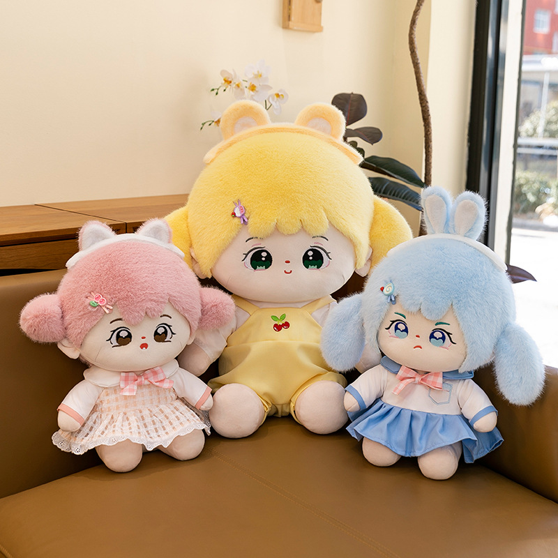 Cross-border new genuine mood girl plush toy dolls, children's cloth dolls, festival gifts manufacturer wholesale details Picture