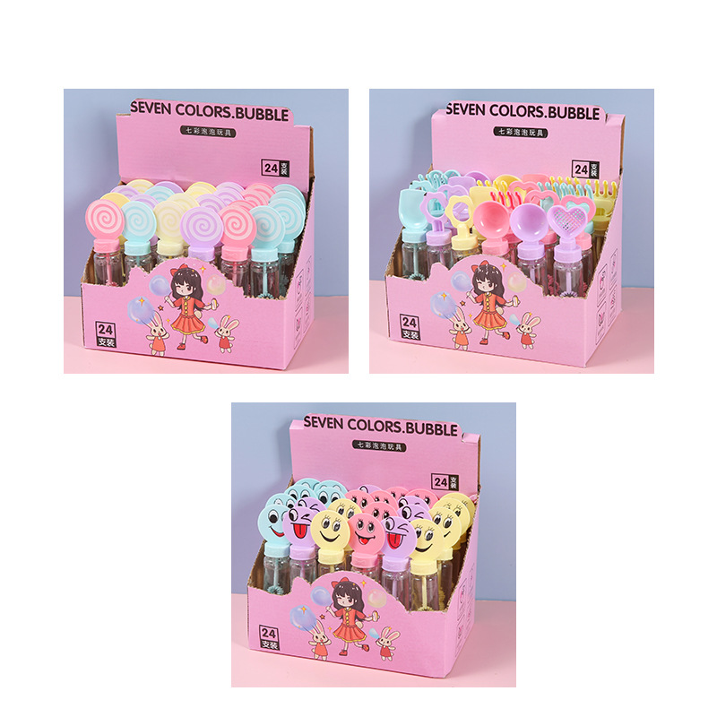 Cartoon animal bubble sticks, mini portable bubble-blowing toys, children's bubble water, kindergarten gifts, street stall supplies Item Picture