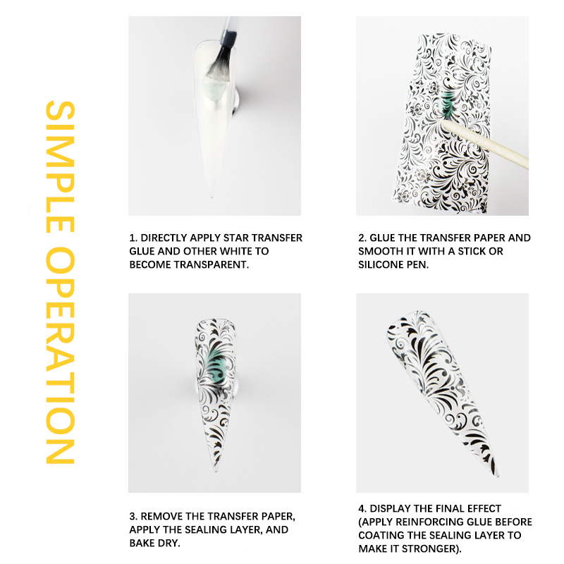 抖音爆款美甲专用白色转印胶美甲星空纸转印胶水星空胶可贴 牌产品图