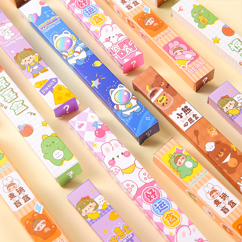 Creative cartoon stationery blind boxes, student gel pen sets, children's kindergarten small gifts wholesale, festival gifts Specification drawing