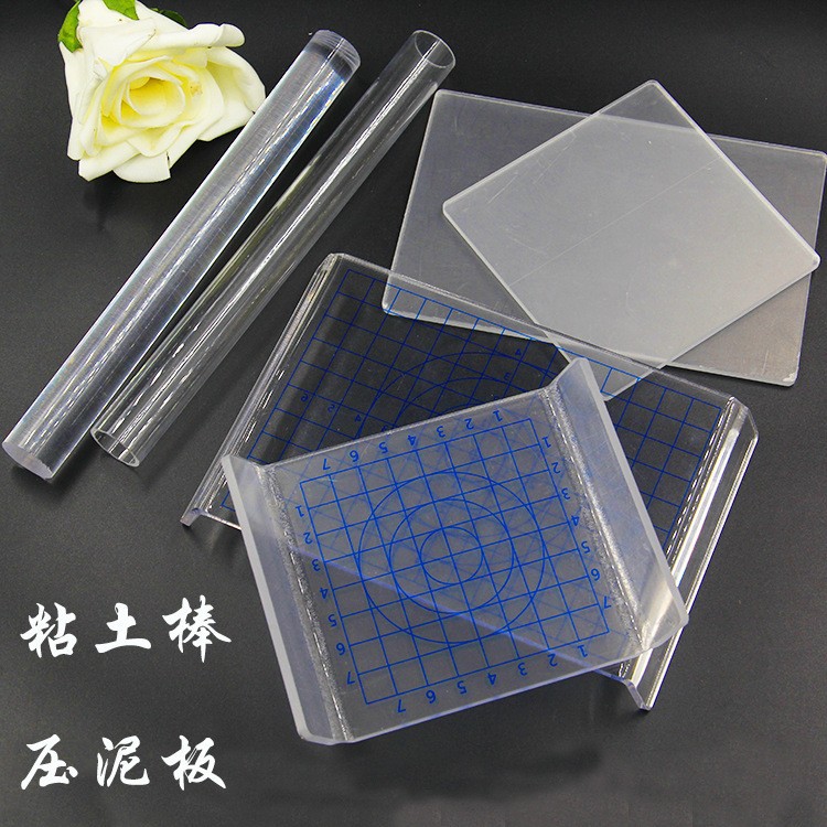 Hollow ultra-light clay clay DIY tool material acrylic Y-shaped roller and clay press plate wholesale details Picture