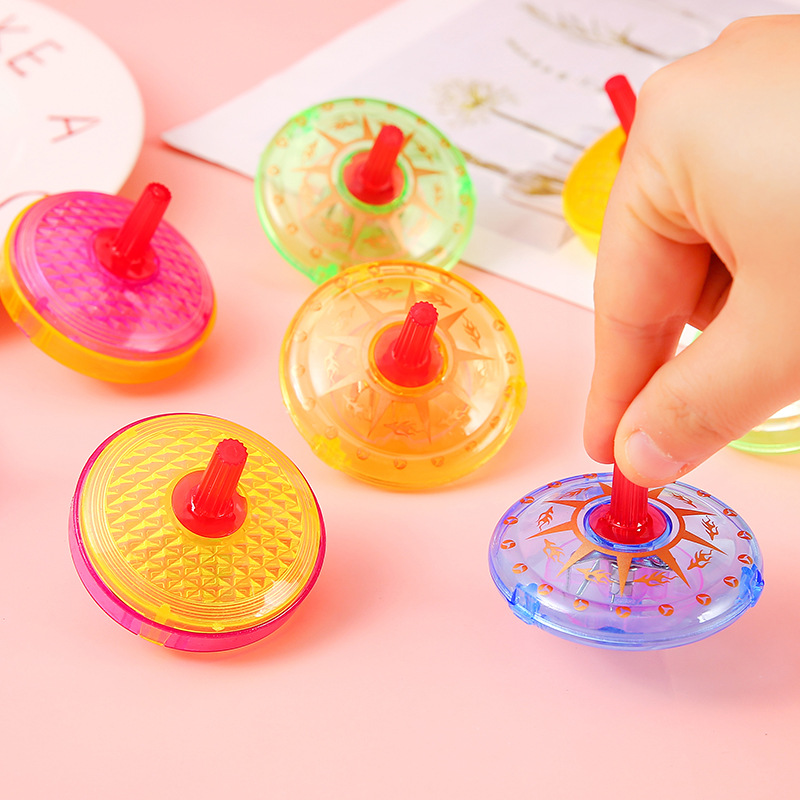 Luminous gyroscope small toys, popular night market street stalls, outdoor small gifts, outdoor creative spring toys and gifts wholesale Specification drawing
