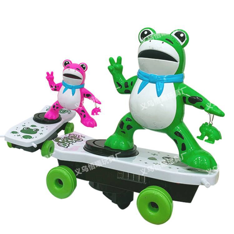 Douyin's frog stunt scooter, an electric, colorful stunt 360-degree rolling car that won't fall, is a children's toy Item Picture