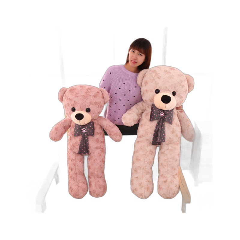 Large teddy bear plush toy figurines, cute bow tie bear sleeping pillows, wholesale birthday gifts for girls Item Picture