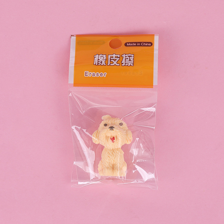 Wholesale cartoon dog-shaped erasers, creative and cute cartoon erasers, children and students' festival gift supplies Application Scenario