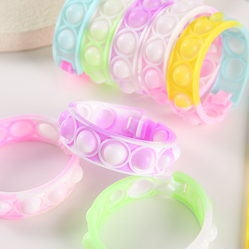 Rat Killer Pioneer Wristband, Finger Bubble Press Fun Silicone Stress-relieving Wristband, Stress-relieving Wristband, Rainbow Wristband details Picture