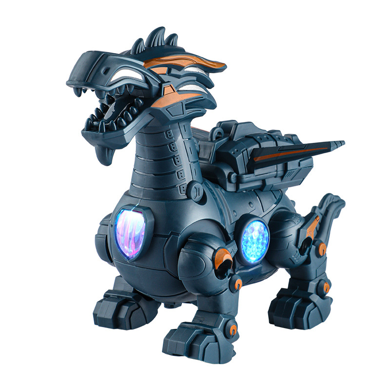 The popular electric rope dinosaur, music, light, automatic walking boy and children's toy simulation dragon starts from one piece Item Picture
