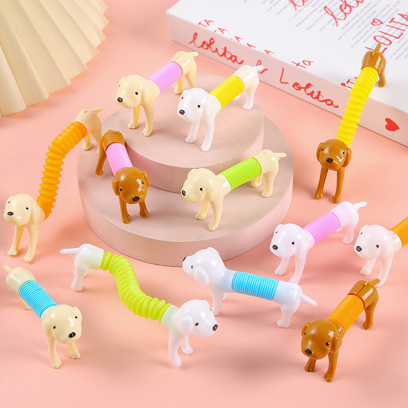 Stress-relieving stretchable dog, versatile stretchable puppy, Dachshund, stress-relieving toy, stretchable dog, small gift for kindergarten full figure