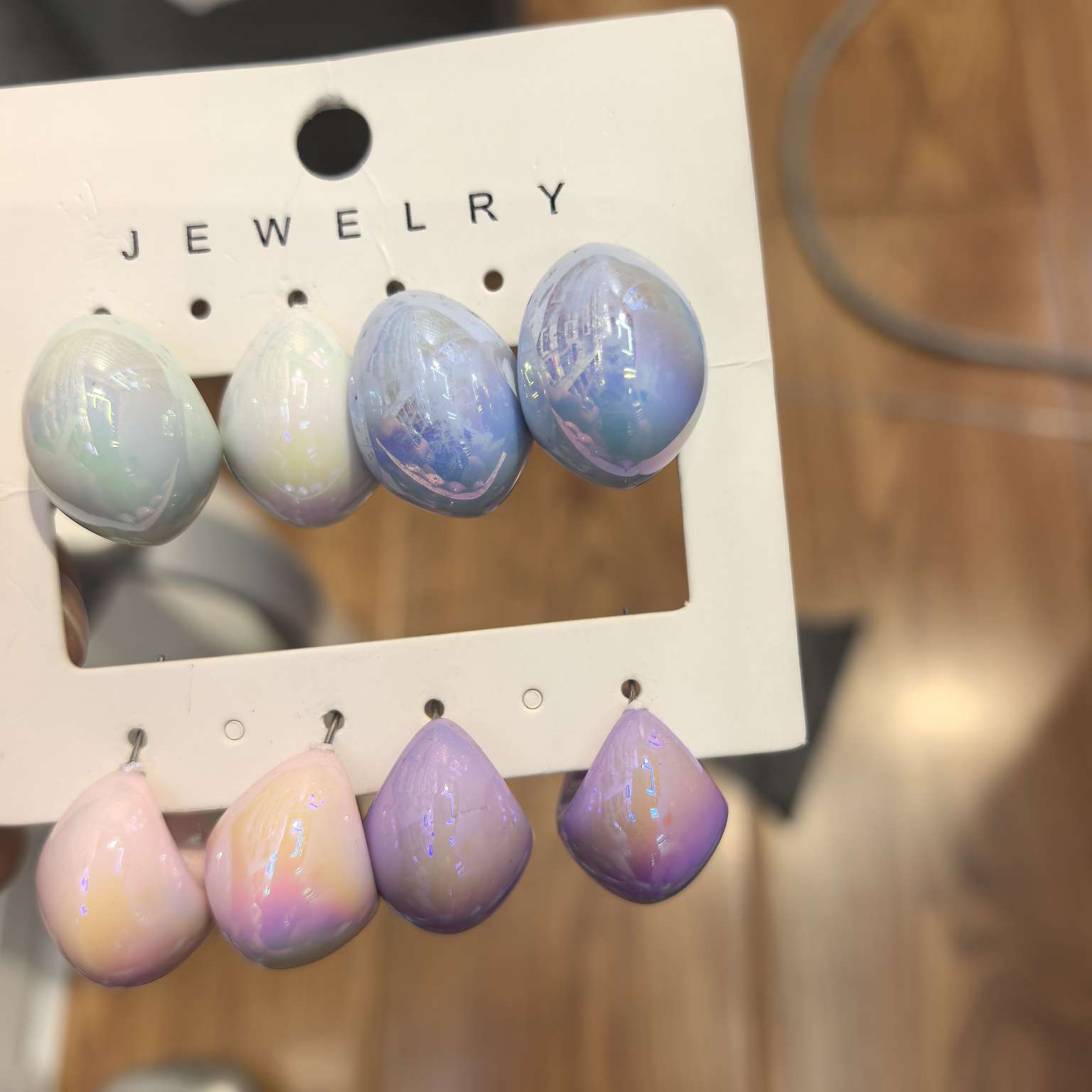 时尚珍珠耳环亚克力塑料耳饰耳环女气质优雅百搭饰品配饰炫彩