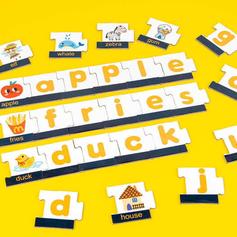 Children's early education: English letter matching, cognitive word spelling practice, simple matching, advanced paper board building Application Scenario