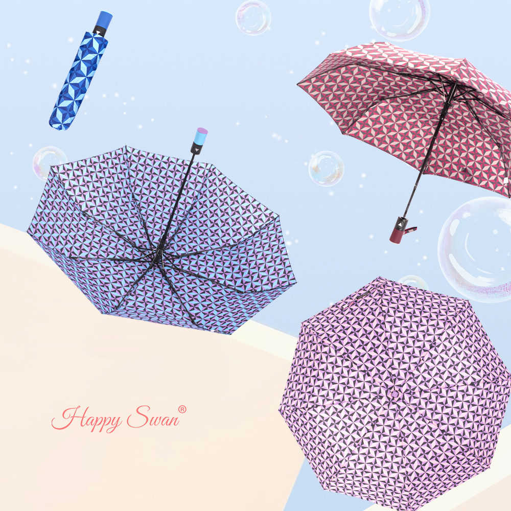 Xingbao Umbrella 3561A Creative Three-fold Half-Automatic Umbrella, wind-resistant umbrella, Three-fold umbrella, diamond-shaped grid umbrella, one-click opening umbrella Application Scenario