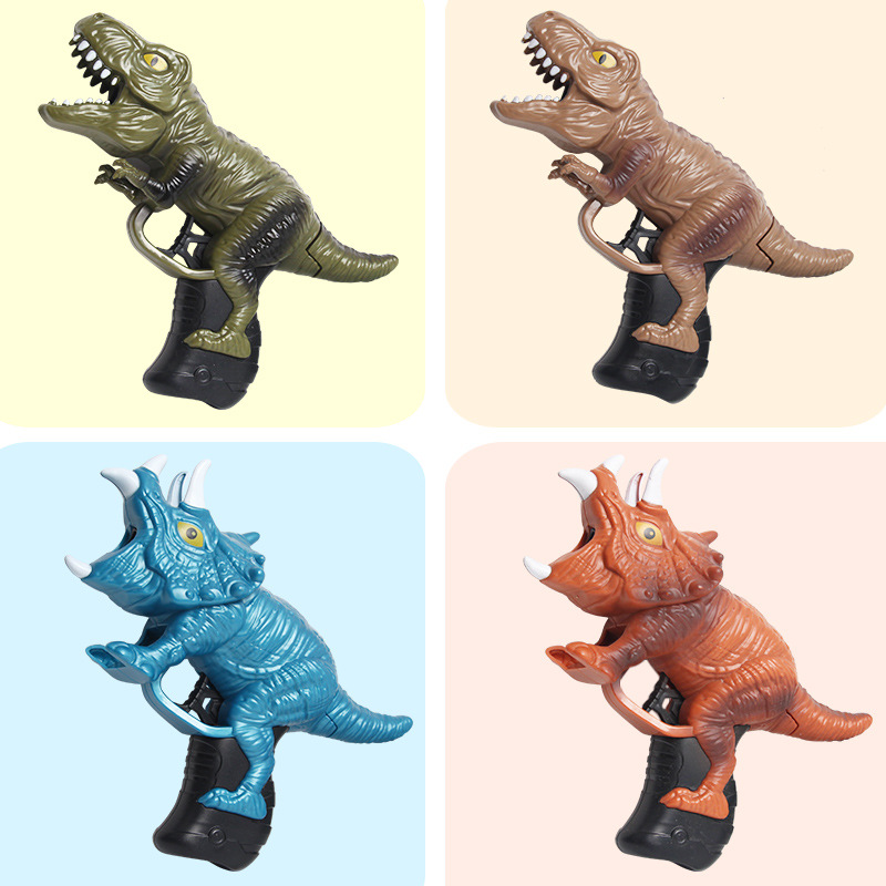 Cross-border new children's dinosaur toy catapult gun, simulation dragon model soft egg gun, competition and battle toy shooting gun Application Scenario