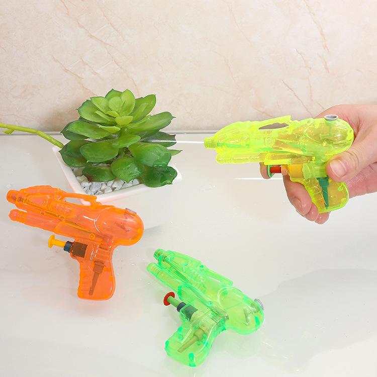 Mini water gun, transparent toy, water gun, children's summer beach water play toy, gift, ground promotion toy full figure
