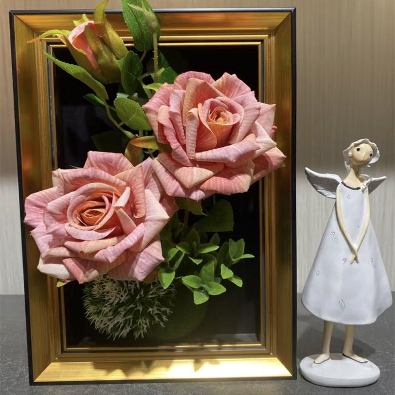 义乌好货高硼硅好品质玻璃球，含装饰花朵。清新家居摆件！相框花