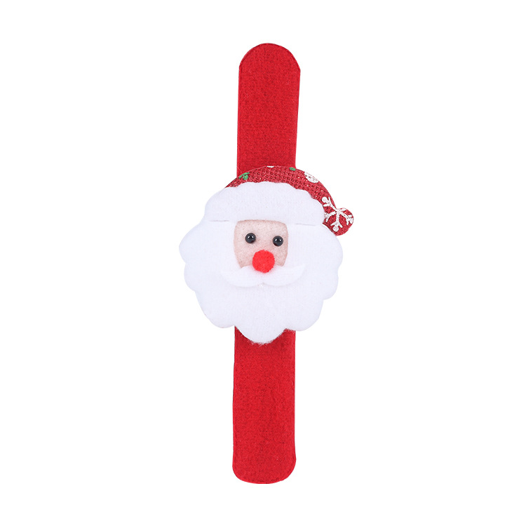 Christmas Pat Ring bracelet, Christmas cartoon Pat ring, luminous children's gift Pat ring, plush Christmas pat ring Item Picture