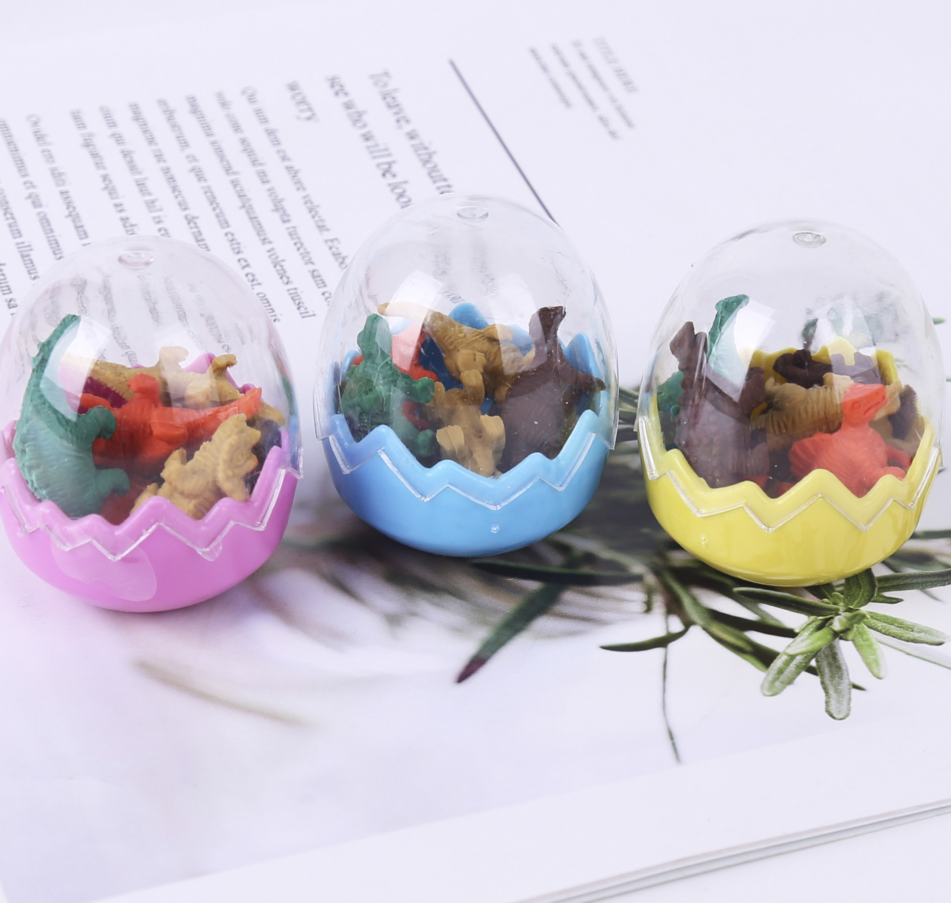 Dinosaur egg eraser, Korean version creative student prize, children's cartoon eraser, stationery for kindergarten writing and correction Specification drawing