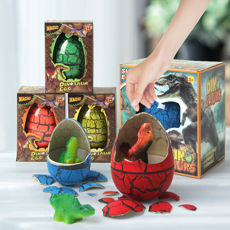 New eco-friendly material giant dinosaur egg hatching blind box, early education children's simulation toy gift, soaked in water for hatching eggs full figure