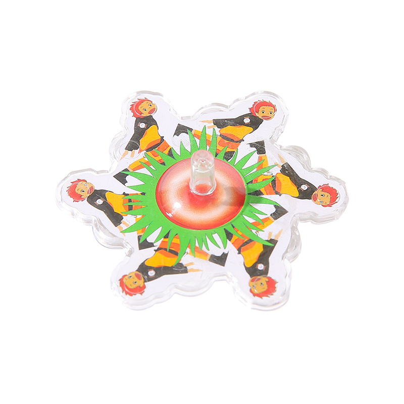 Wholesale of transparent space spinning small gyroscope, plastic lace, colorful spinning student kindergarten small gifts and toys Item Picture