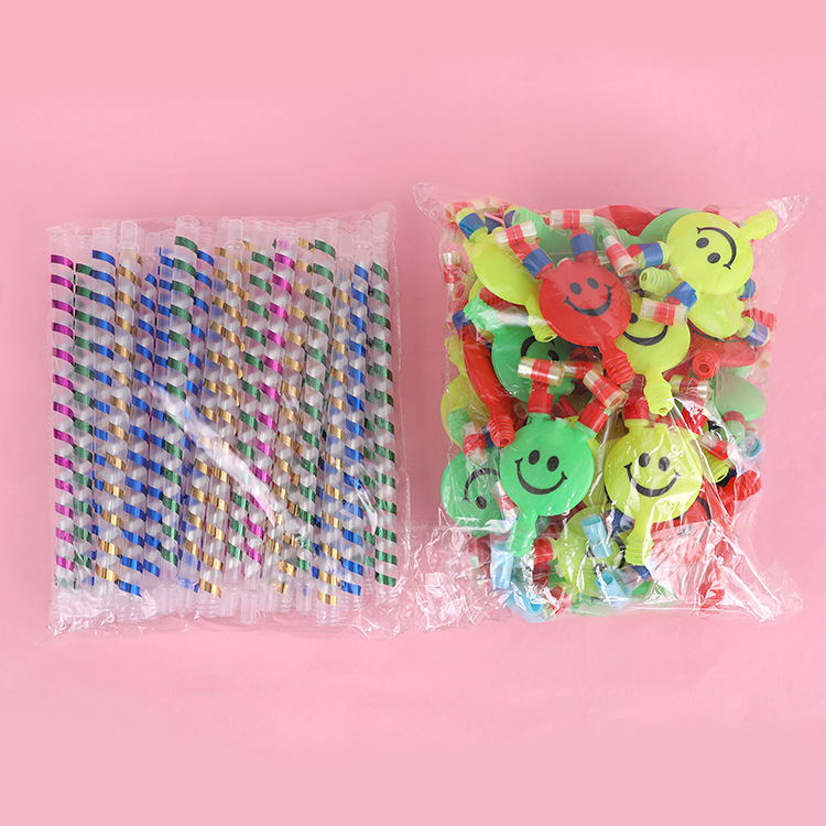 Kindergarten prizes: large blowing dragons, smiling faces, long poles, trumpets, whistles, rolls, children's toys, popular goods at street stalls Application Scenario