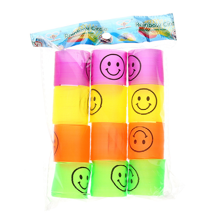 Children's educational toys, colorful spring rings, mini rainbow rings, seven-color rings, nostalgic elastic rings for the 80s generation, street stall prizes Item Picture