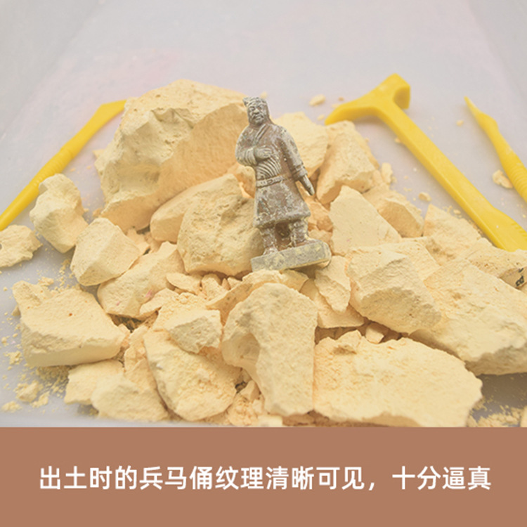 DIY handmade fossil excavation, wholesale of educational toys for primary school students, blind boxes of archaeological Terracotta Army, and creative toy models Application Scenario
