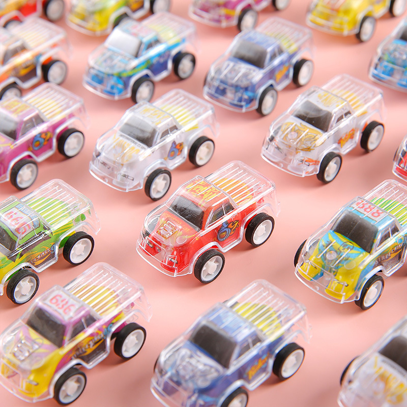 Double-layer graffiti recoil car, Camaron-colored car racing car, fun gacha toys for kindergarten children full figure