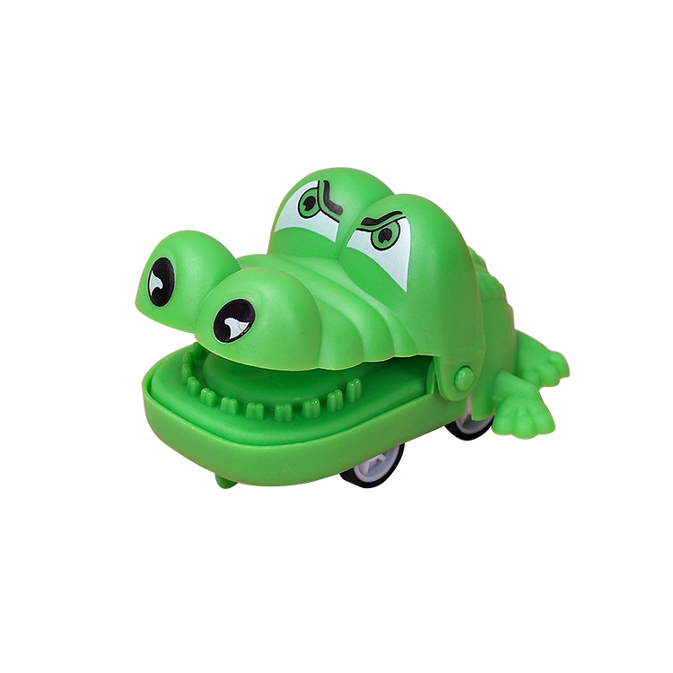 Children's cartoon hand-biting crocodile rebound toys, vicious dogs, inertial animals, mini rebound carts, small gifts, educational animation Item Picture