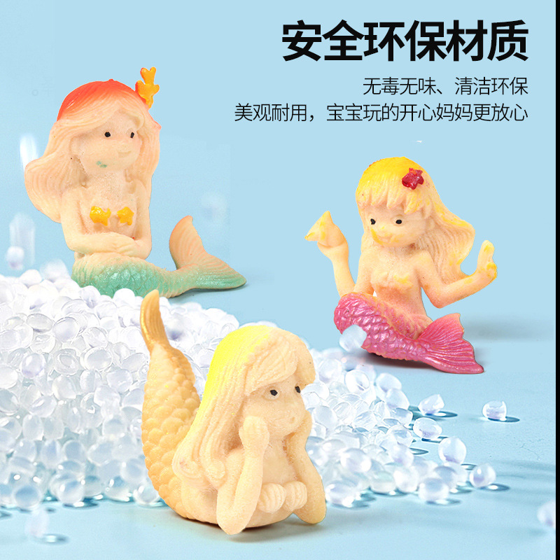 New creative water-swelling children's educational toy, a mermaid simulation animal model for early childhood education and cognition Specification drawing