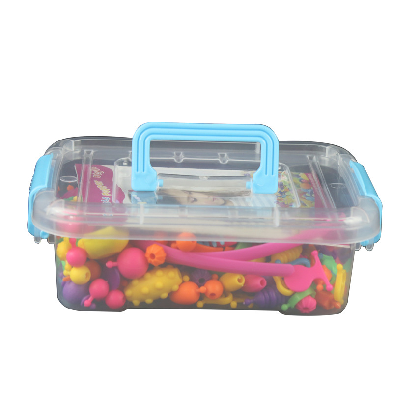 250 DIY toys, children's handcrafted beading, versatile cordless pop beading, girls' necklaces, bracelets, and beading Item Picture
