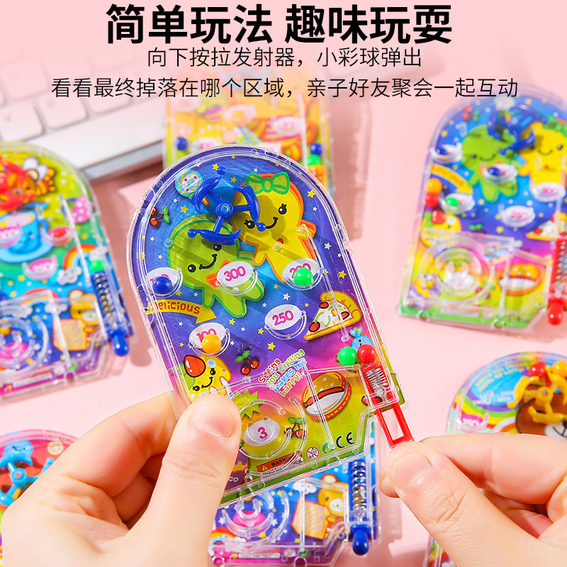 Creative children's pinball tray, pinball game, cartoon handheld game console, toy, pinball scoring machine, casual gift details Picture