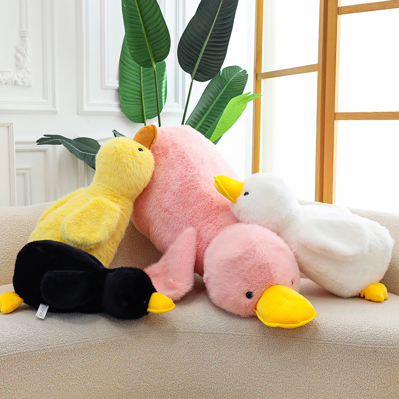 Cute little duck figurines, yellow duck dolls, sleeping companions, big white goose dolls, plush toys, birthday gifts Specification drawing