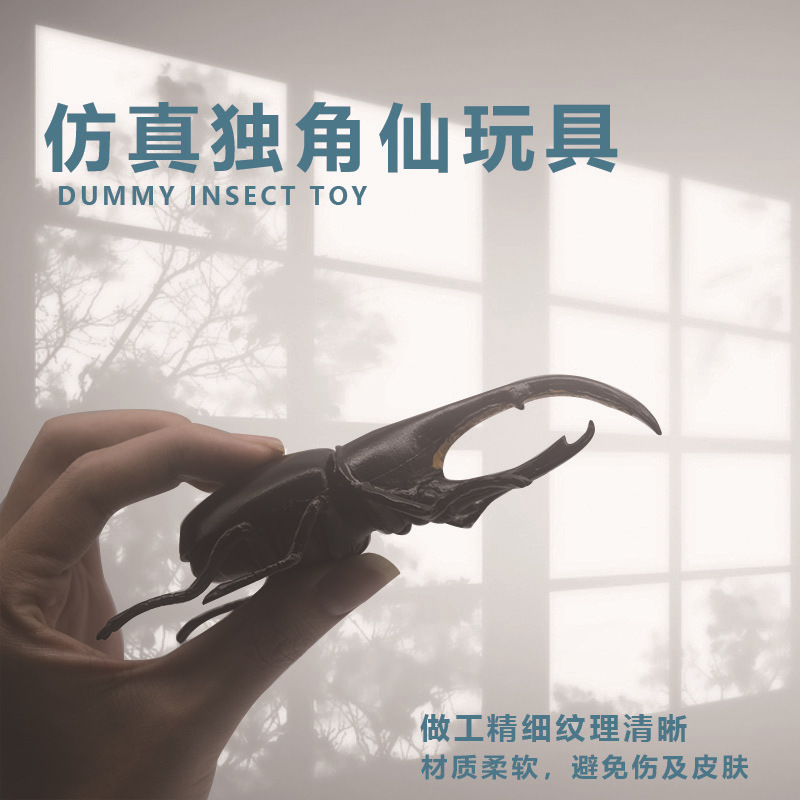 Foreign trade simulation insect toys, large beetle, stag beetle prank model ornaments, children's cognitive toys, early education gifts full figure